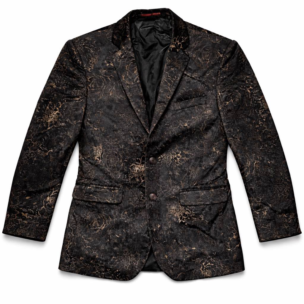 Tailor-Made Full Suits Black Suede