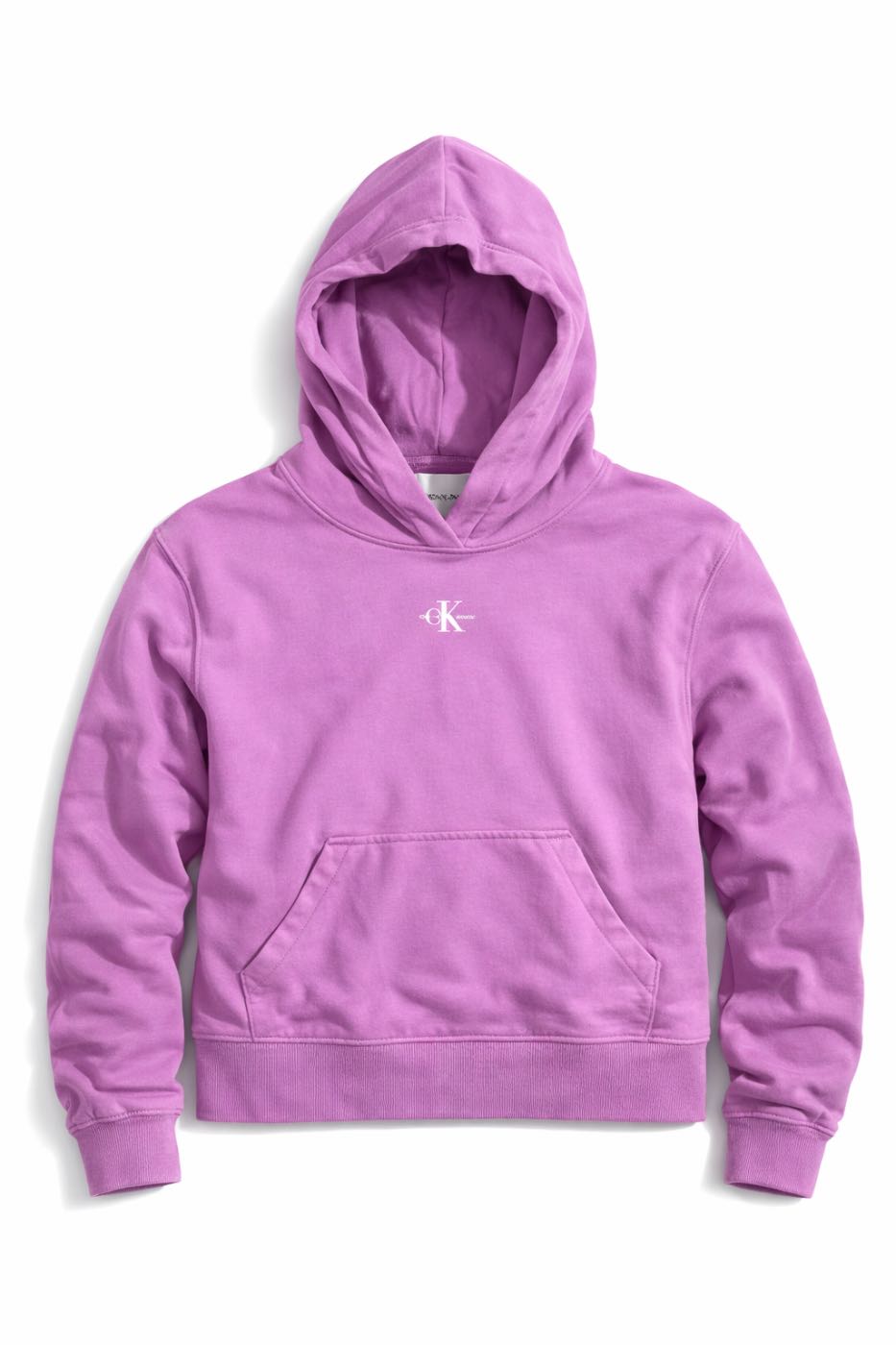 CALVIN KLEIN JEANS CK Monogram Crop Hoodie Purple