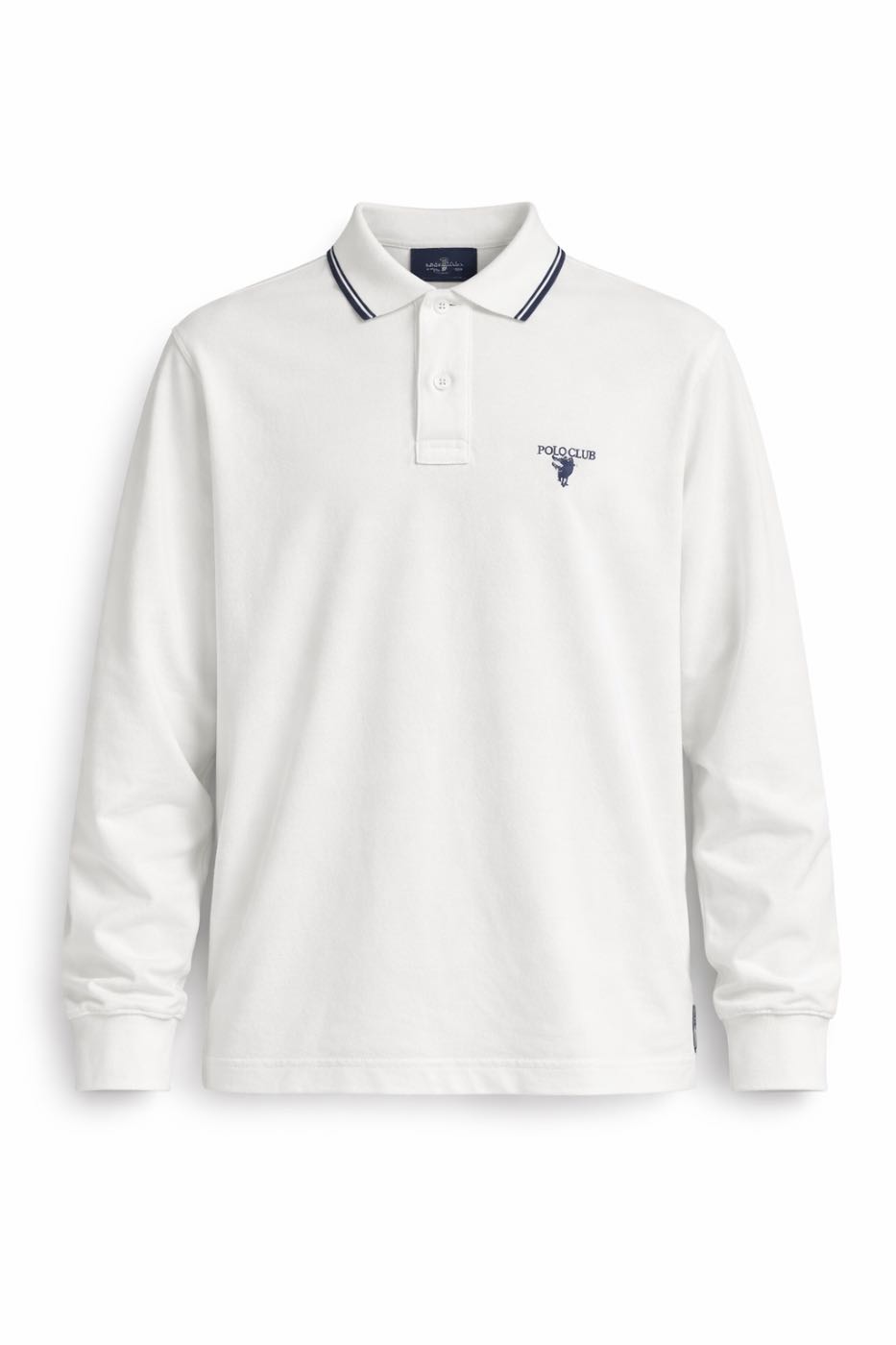 POLO CLUB Long Sleeve Polo Shirt White