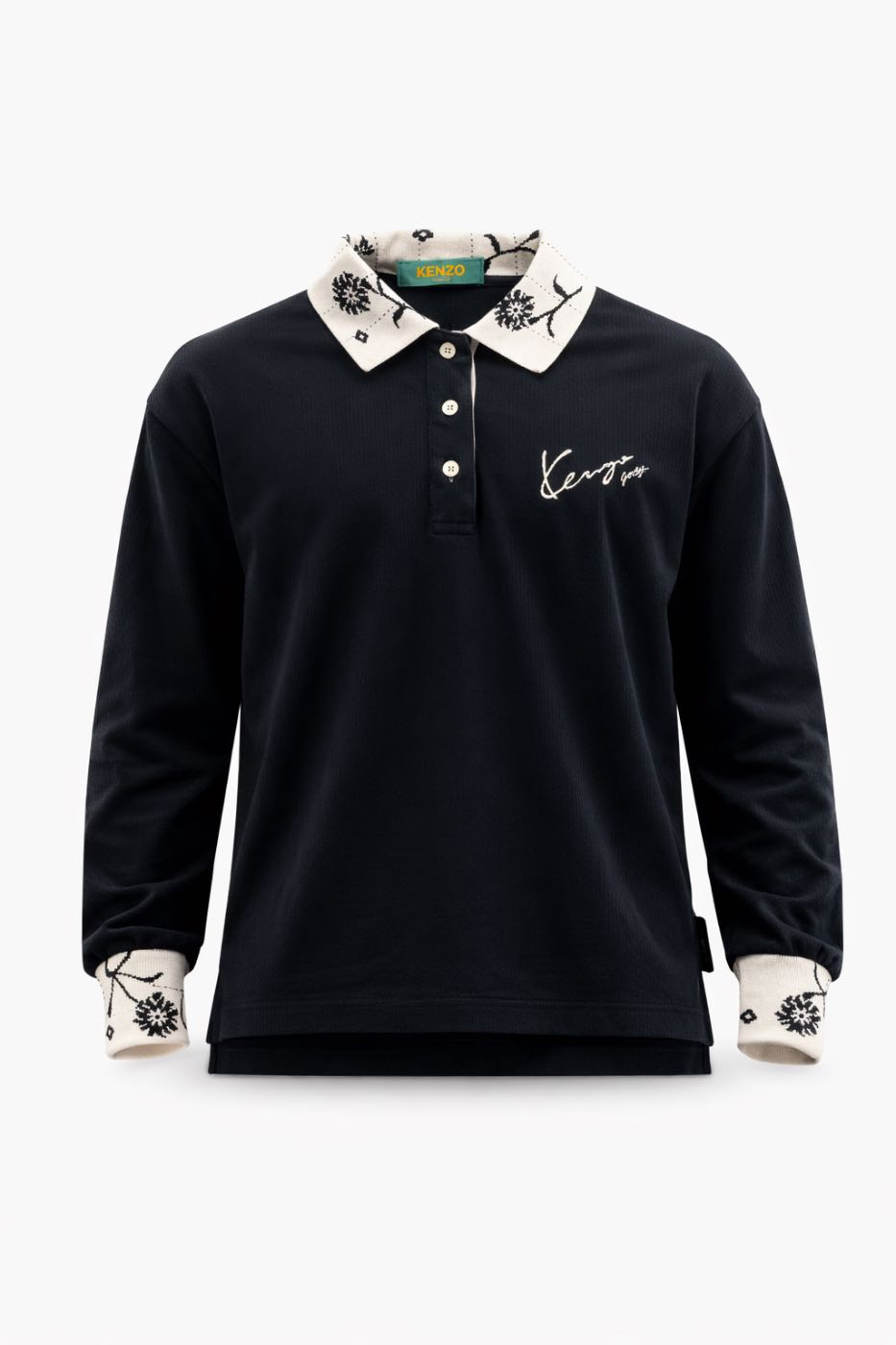 KENZO GOLF – Long Sleeve Polo Shirt (Navy)