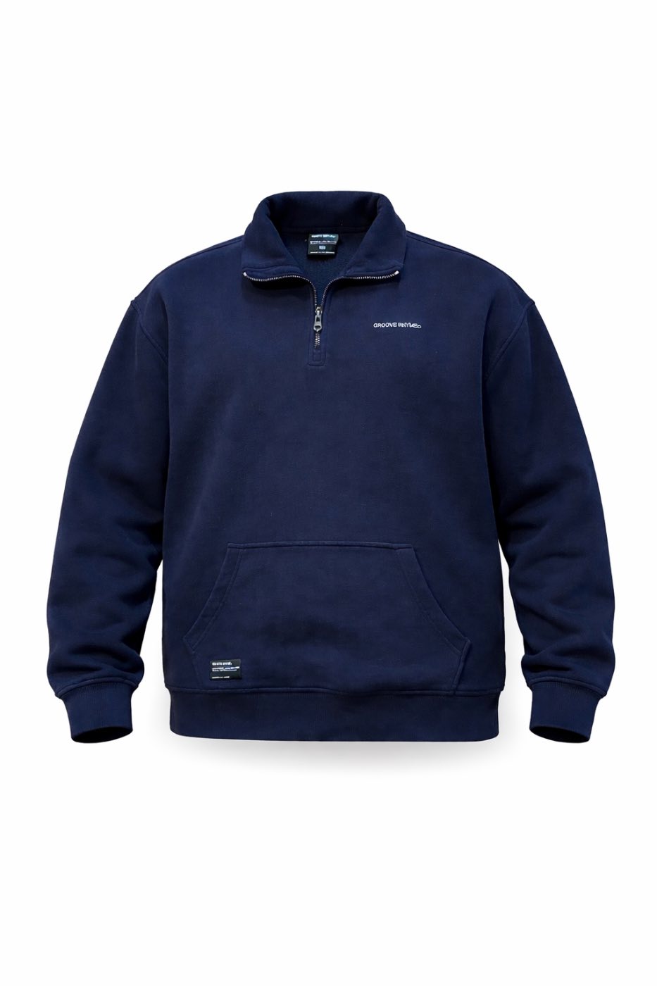 GROOVE RHYME — Half Zip Fleece Pullover Navy