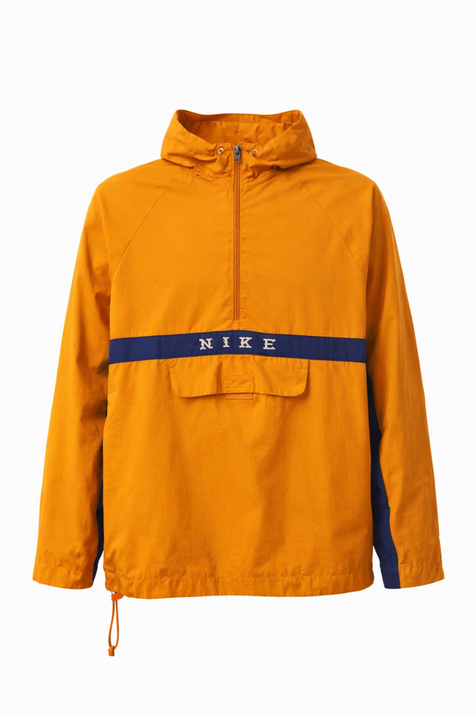 NIKE – Y2K Half Zip Windbreaker Jacket (Mustard/Navy) – Early 2000s