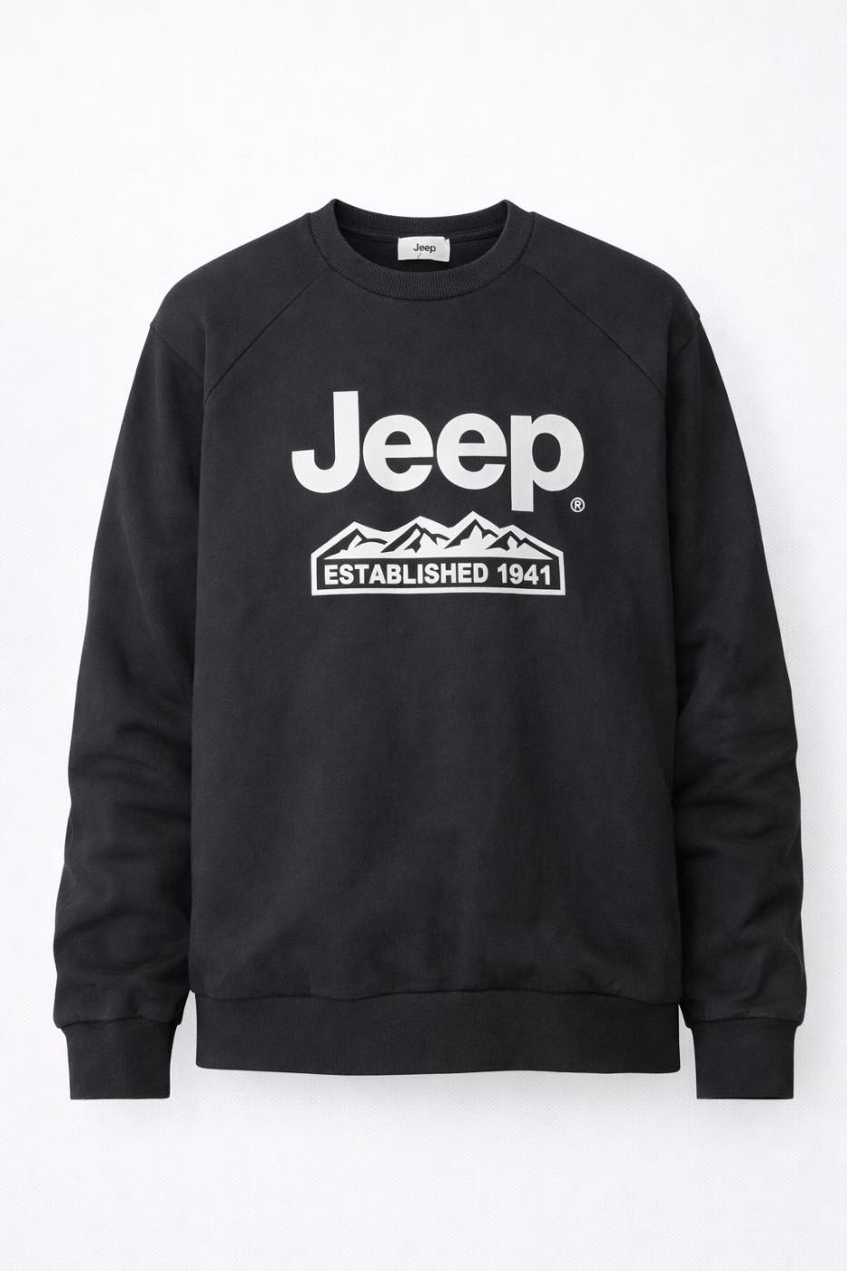 JEEP Crewneck Black Sweatshirt (Established 1941 Logo)