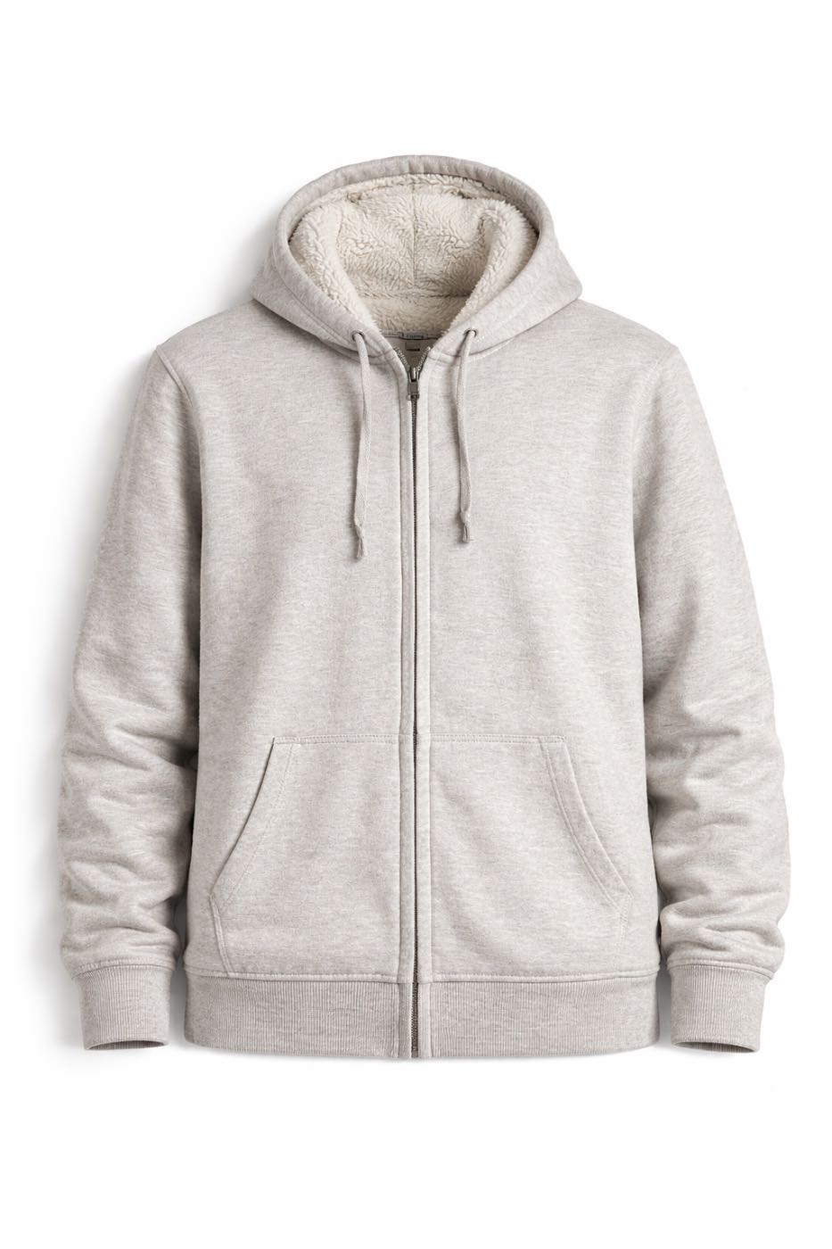 UNIQLO Sherpa Lined Zip Hoodie Grey