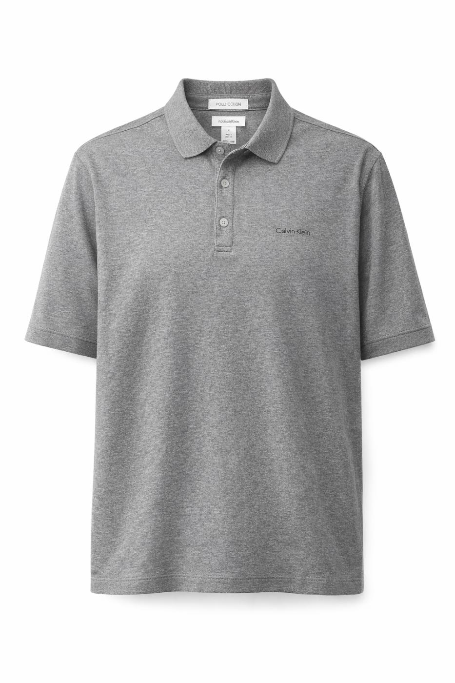 Calvin Klein Liquid Cotton Polo Shirt Grey