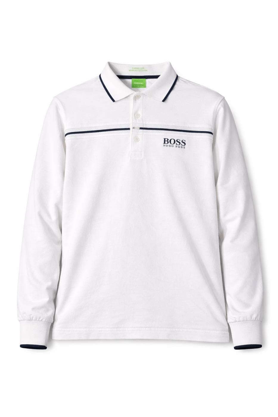HUGO BOSS Long Sleeve Polo Shirt White