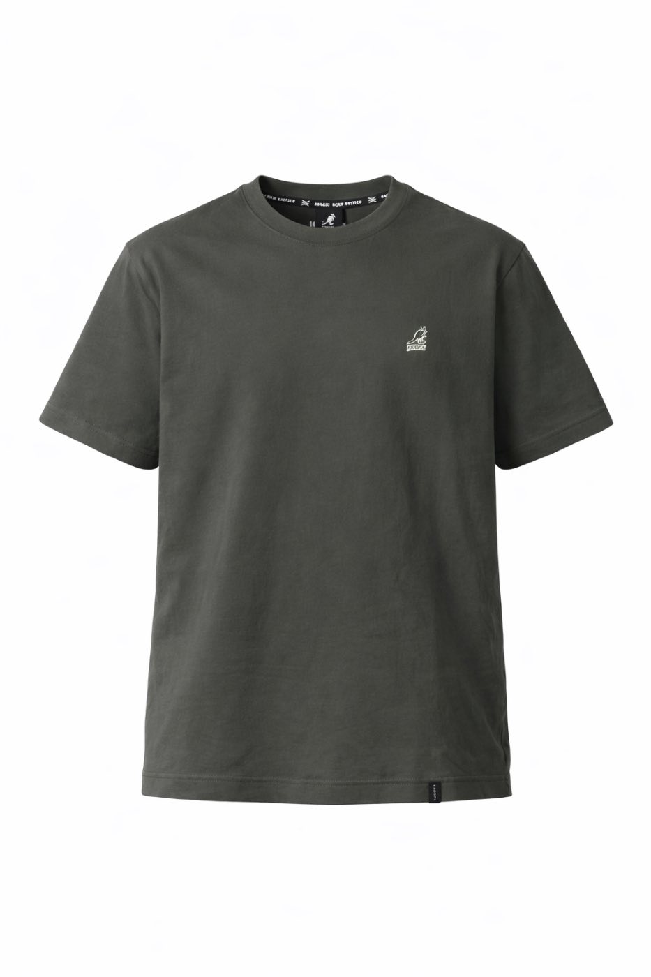 KANGOL Embroidered Logo T-Shirt Charcoal Grey