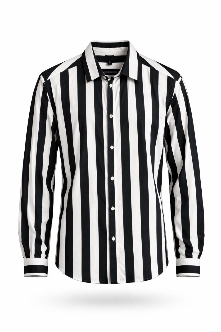 H&M Stripe Cotton Black White Shirt